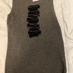 Vera Wang Lavender Label  charcoal grey wool sleeveless top